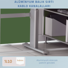 50X16 ALÜMİNYUM BALIKSIRTI KABLO KANALI