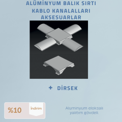 + DİRSEK   BALIKSIRTI KABLO KANALI İÇİN