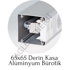 65x65 BÜROTİK PRİZ GRUP-ALUMİNYUM,  6 MODÜL
