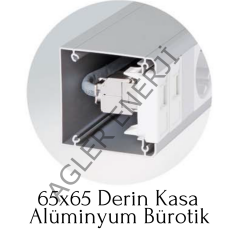 65x65 BÜROTİK PRİZ GRUP-ALUMİNYUM, 8 MODÜL