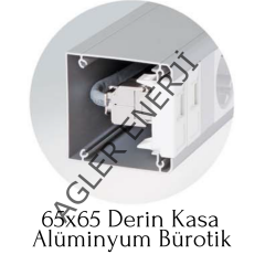 65x65 BÜROTİK PRİZ GRUP-ALUMİNYUM,  12 MODÜL