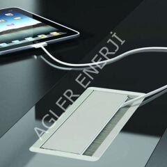 MASAÜSTÜ GÖMÜLÜ TİP PRİZ SİSTEMLERİ - DERİN KASA 3 ŞEBEKE PRİZ, 2 UPS PRİZ, 2 DATA