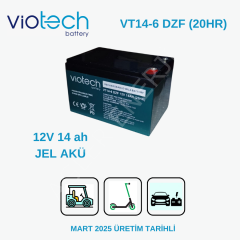 12V 14AH JEL AKÜ, VIOTECH MART 2025 ÜRETİM