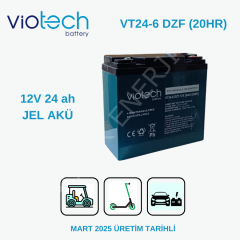 12V 24AH JEL AKÜ, VIOTECH 2025 ÜRETİM