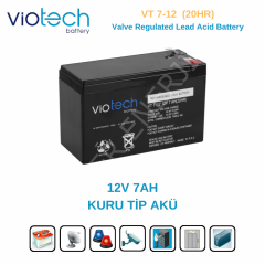 12V 7AH AKÜ, VIOTECH 2025 ÜRETİM