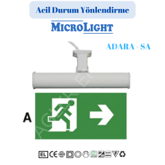 ACİL DURUM YÖNLENDİRME ARMATÜRLERİ (LED) - Piktogram A - Sıvaaltı