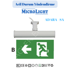 ACİL DURUM YÖNLENDİRME ARMATÜRLERİ (LED) - Piktogram B - Sıvaaltı 300x215x40 mm.