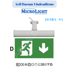 ACİL DURUM YÖNLENDİRME ARMATÜRLERİ (LED) - Piktogram D - Sıvaaltı 455x255x40 mm.