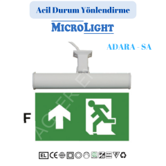 ACİL DURUM YÖNLENDİRME ARMATÜRLERİ (LED) - Piktogram F 300x215x40 mm.