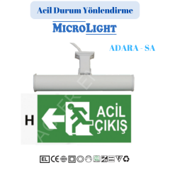 ACİL DURUM YÖNLENDİRME ARMATÜRLERİ (LED) - Piktogram H 260x195x40 mm.