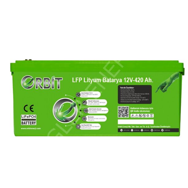 12 V 420 Ah LiFePO4 Akü-ABS Kasa