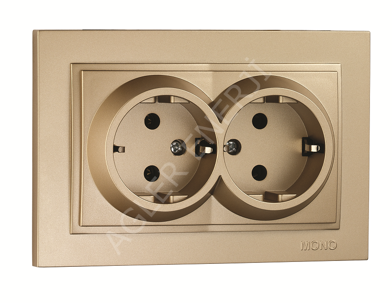 İKİLİ TOPRAKLI PRİZ - TİTANYUM