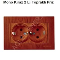 İKİLİ TOPRAKLI PRİZ - KİRAZ