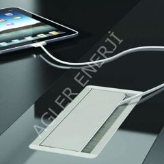 MASAÜSTÜ GÖMÜLÜ TİP PRİZ SİSTEMLERİ-DERİN KASA 3 ŞEBEKE,2USB,2TYPE-CŞARJ