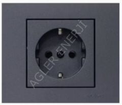 Topraklı Priz - OVIVO - FÜME